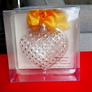 Heart shape Christmas glass ornament